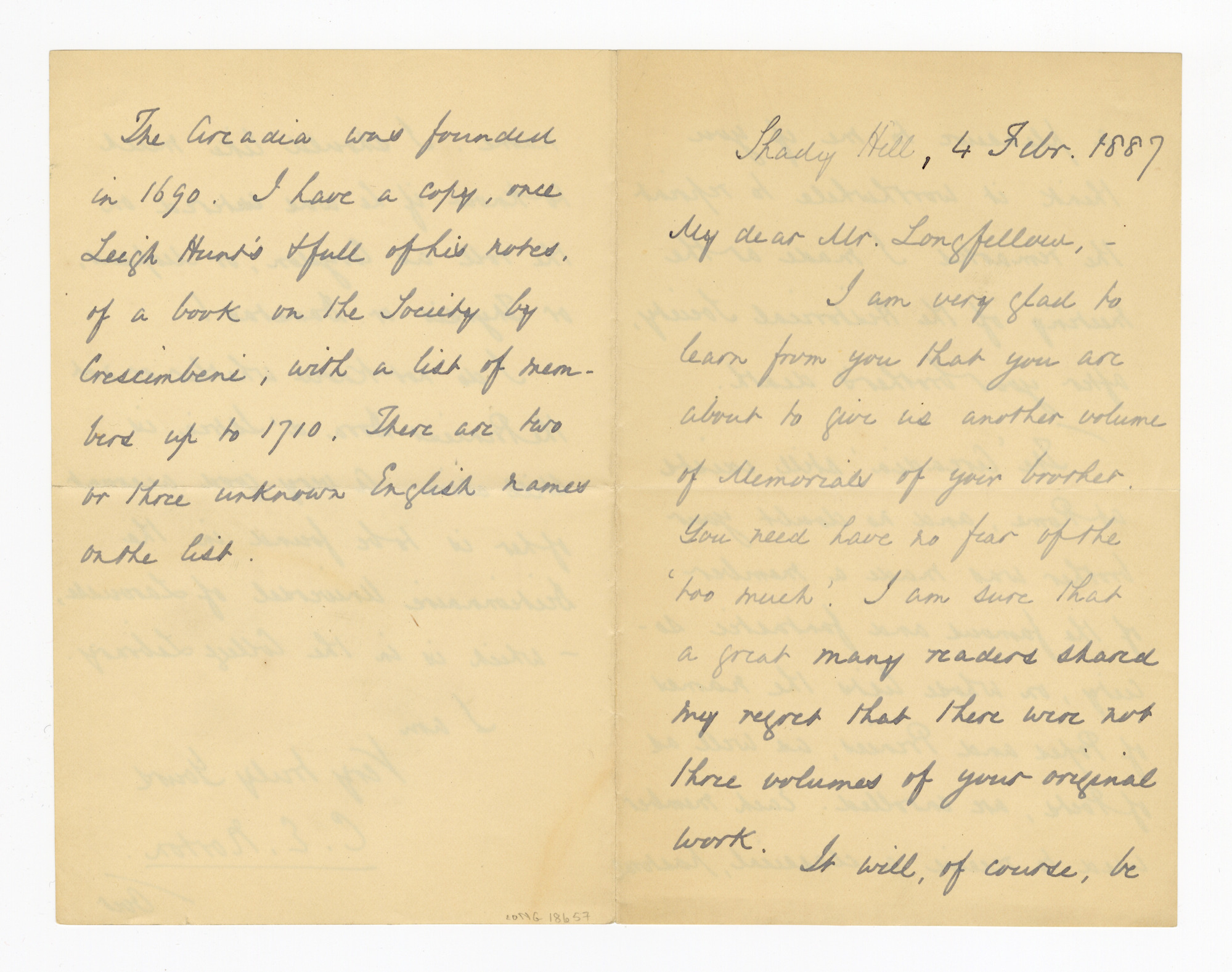 Manuscript letter
