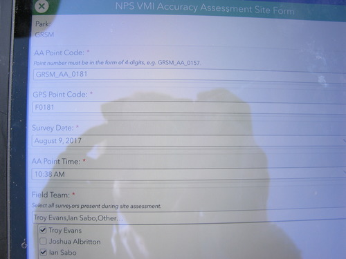 GRSM Accuracy Assessment. Plot Code: GRSM_AA_0181_1