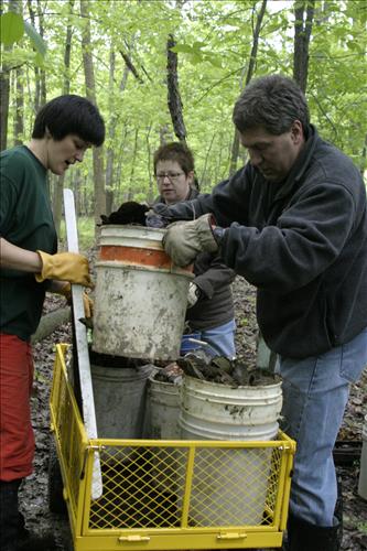 RiverDay trash clean up CVTC volunteers
