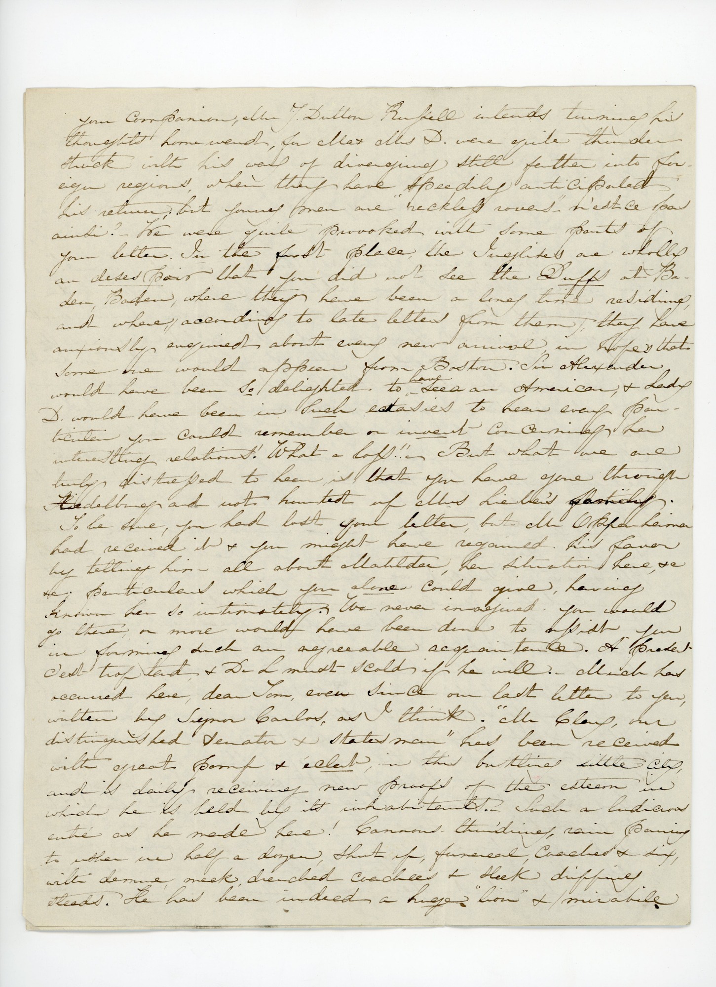 Manuscript letter