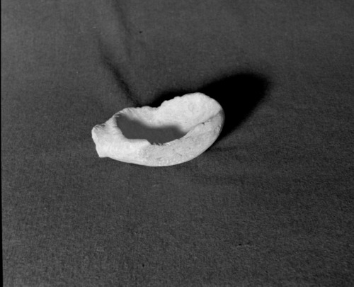 Marie Rozier Collection, Catalog No. 249. Object: Steatite ladle. Dimensions: 7". Materials: Steatite. Collection History: Reportedly from Tuolumne County but curiously similar to those from Klamath River region. Acquired from Rory Burford. Photographed by Michael Dixon in December 1982. Catalogued by Craig Bates and Barbara Beroza. Yosemite Collections, National Park Service.