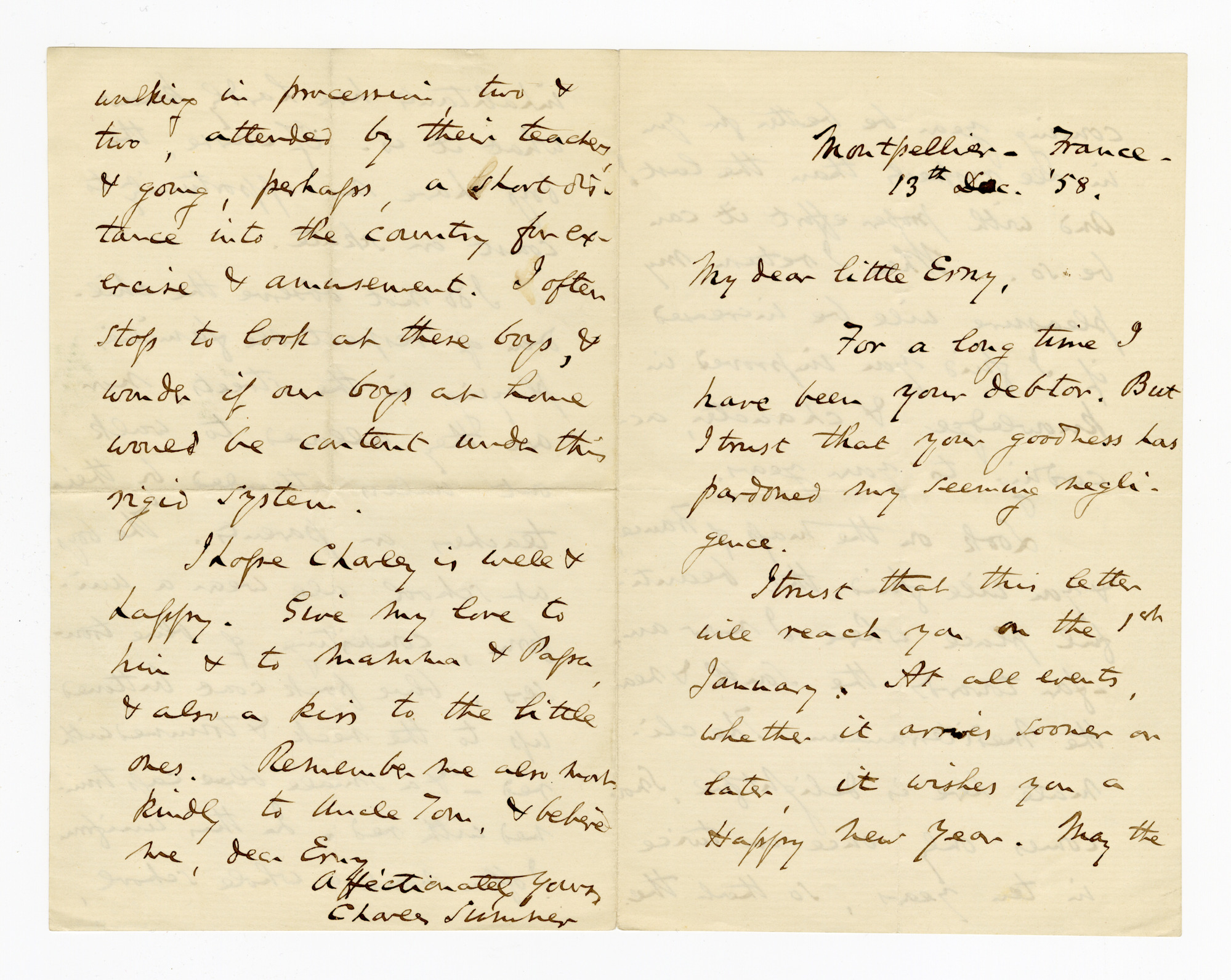 Manuscript letter
