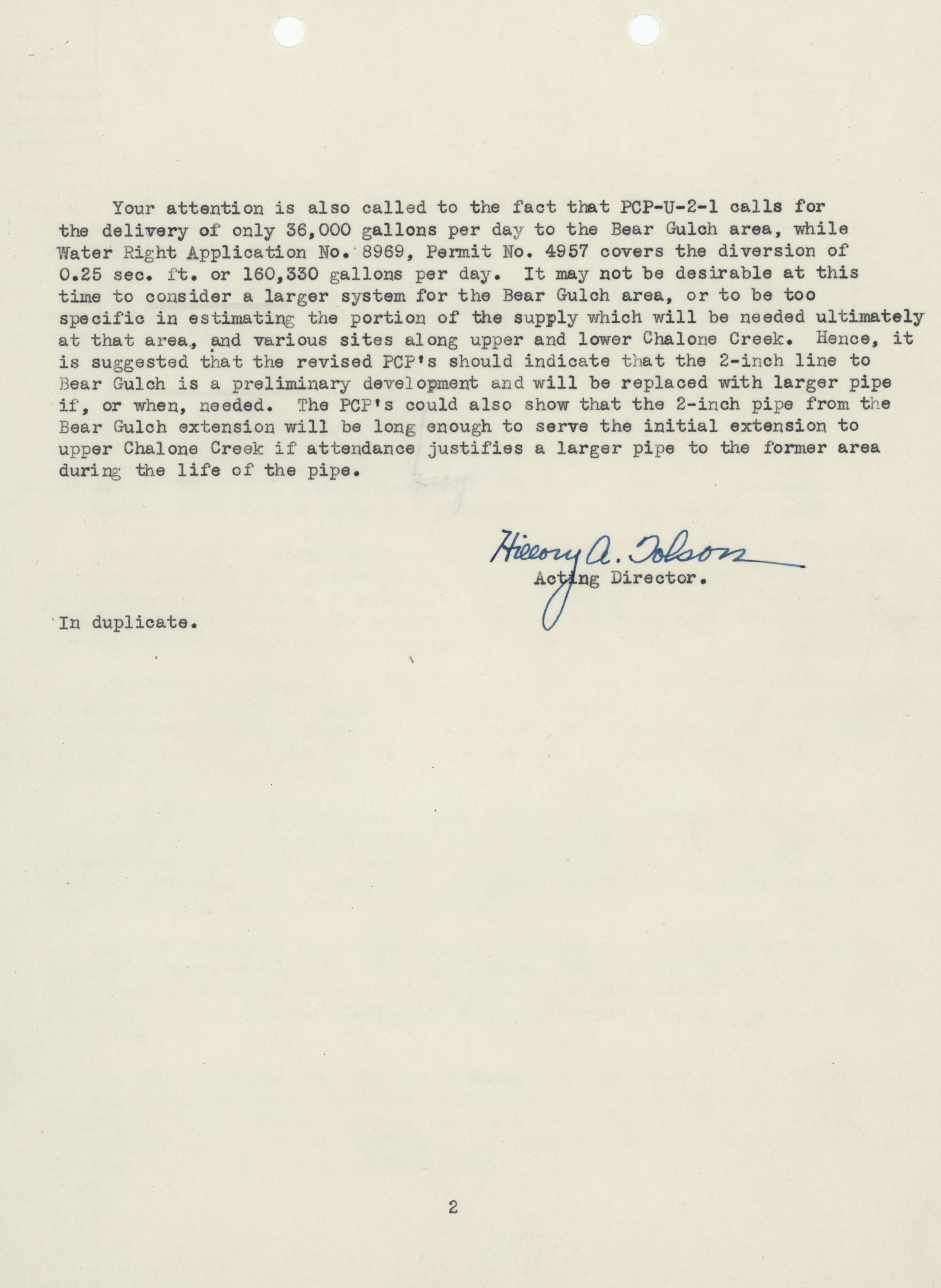 Advance Survey and Planning Program Memorandum