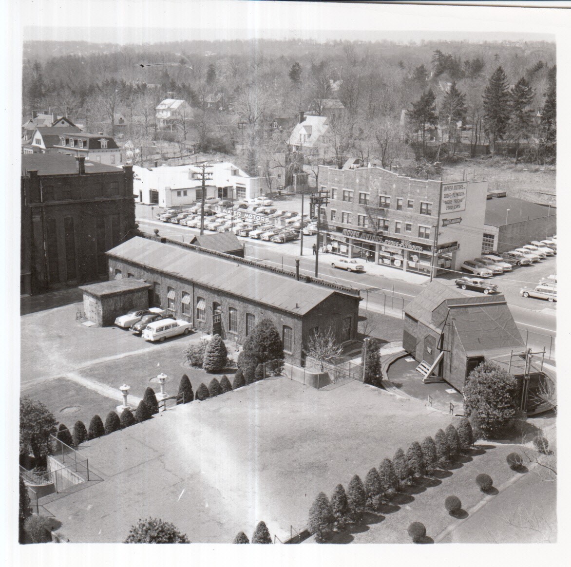 Laboratory Building 5, Building 1, and Courtyard, viewed from Phonograph Works Building.