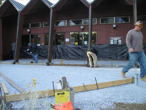 Sunset Crater ARRA Project Photos Replace Sidewalks