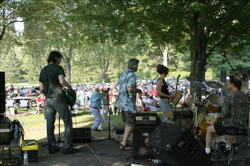 Music in the Meadow concert audience at Cuyahoga Valley National Park