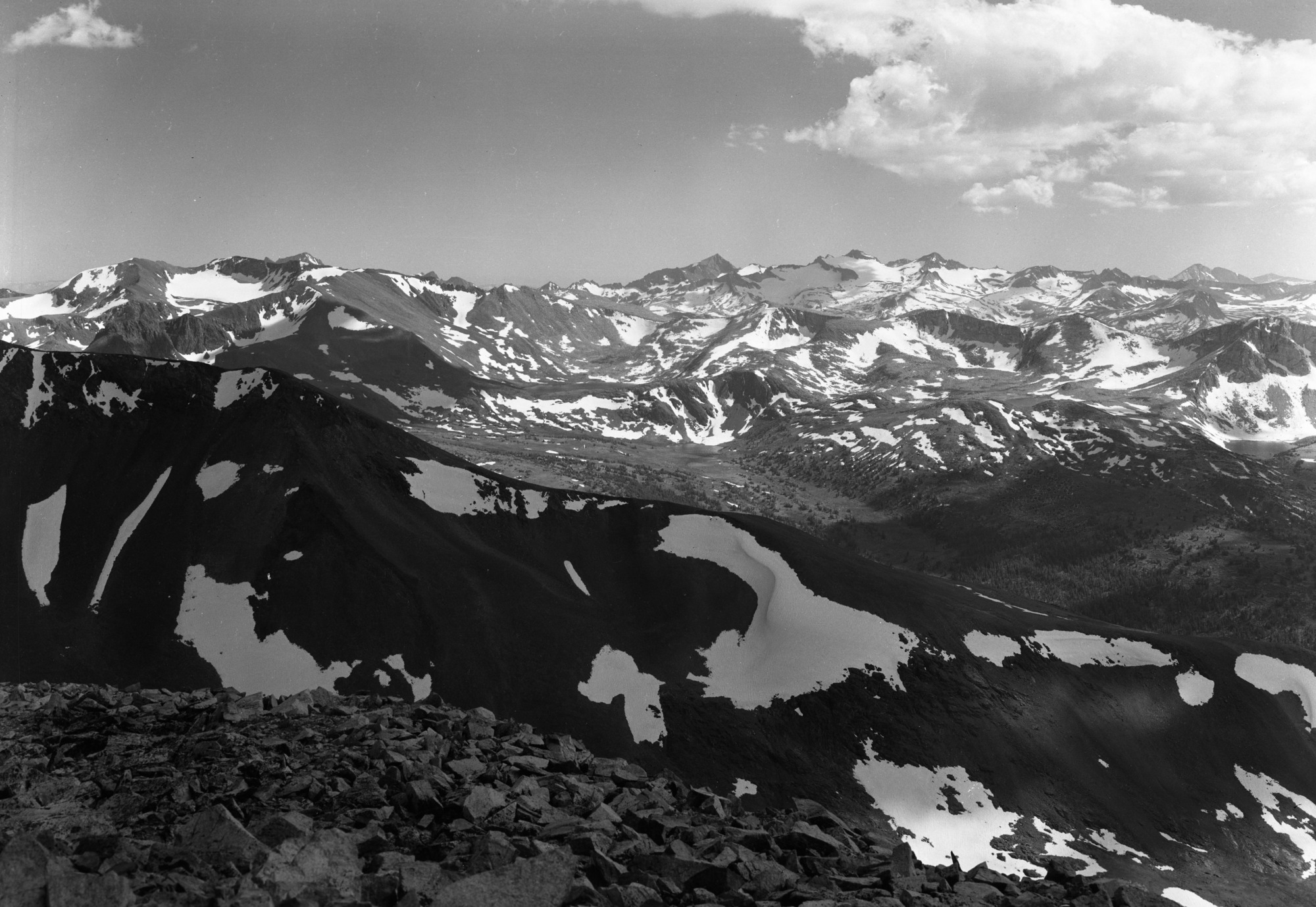 Mt. Lyell and Sierra Crest From Mt. Dana.