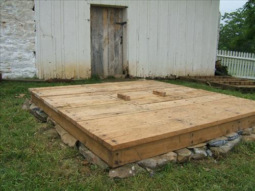 New wellhead cover for the well at Joseph Poffenberger Farm at Antietam Battlefield