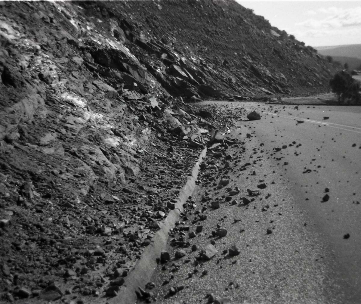BW photos of rock slides in Kolob Canyons - 110mm.