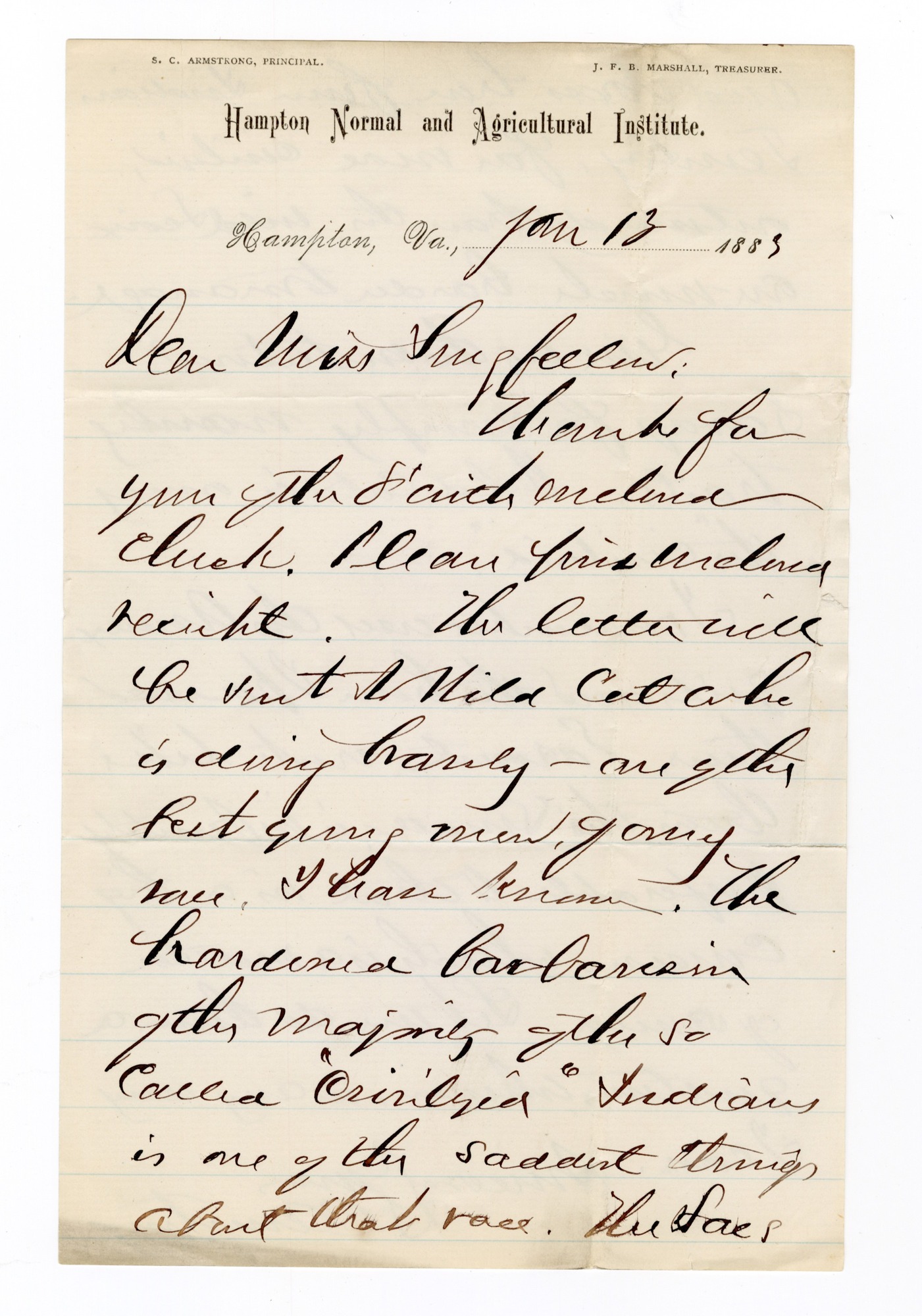 Manuscript letter