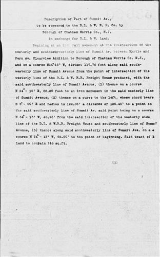 53660.BB--Property conveyance--Chatham, NJ