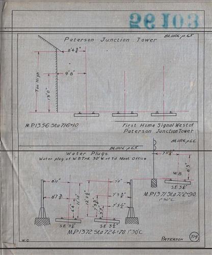 56103.LB--clearance sketches--Structures less than 8 feet from center line of track or less than 22 feet above top of rail [Group 09]