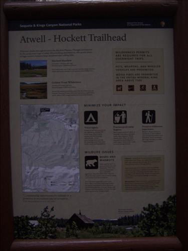 Mineral King--trailheads--orientation--Sequoia and Kings Canyon National Parks--11/2009