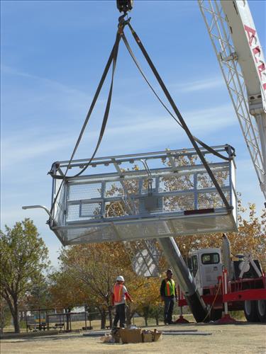 Construction of Light Towers in November 2010