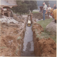 Installation of utilities conduit at Peaks of Otter