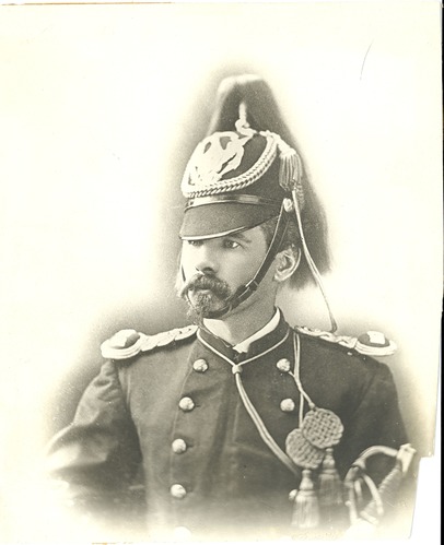 Captain Myles W. Keogh in Dress Uniform Wearing His Plummed Helmet