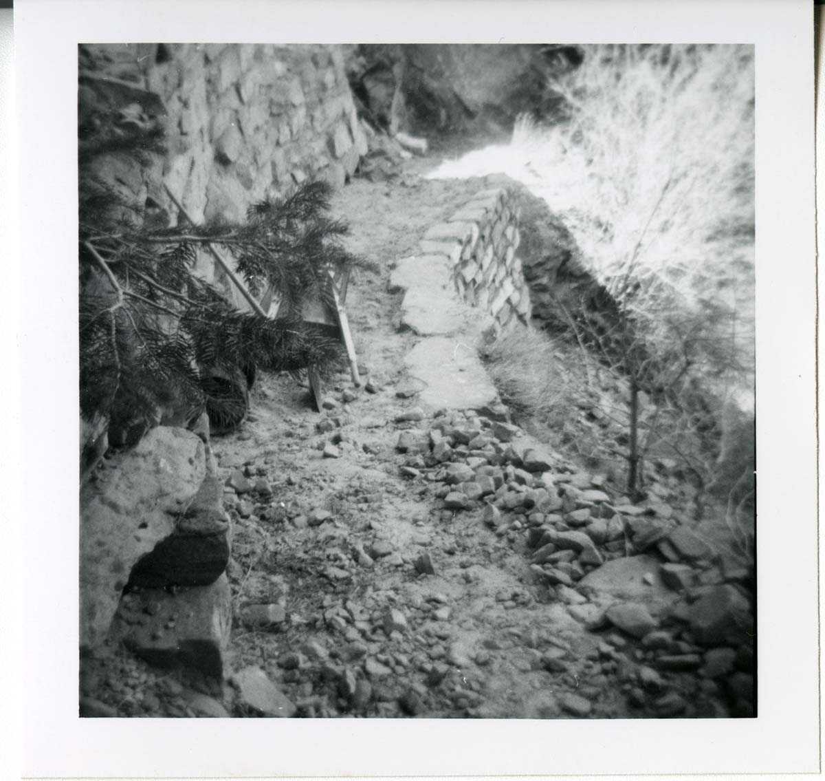 Hidden Canyon trail damage and repairs.