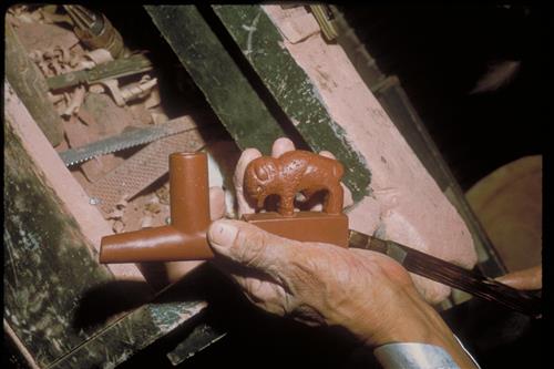 Pipestone Carving at Pipestone National Monument, Minnesota