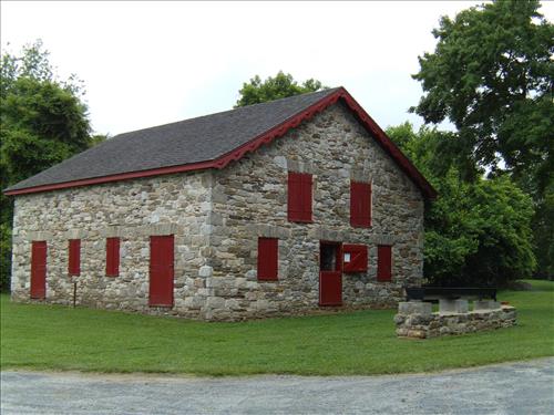 Farm buildings at Hampton National Historic Site in June 2009