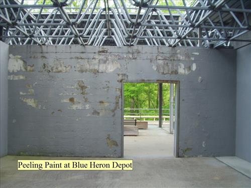 Blue Heron Buildings in need of paint at Big South Fork NRRA in May 2013.