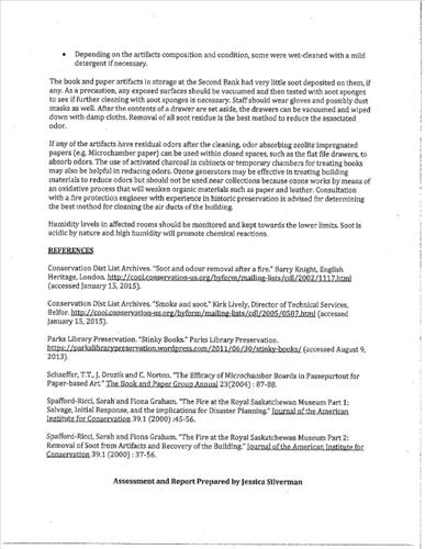 2nd Bank Museum Collections Recovery -- Conservators' assessments