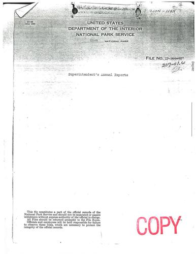 ZION 15652 Superintendents Annual Report 1942