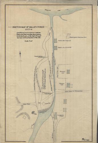 Sketch Map of Valley Forge, 1777-8