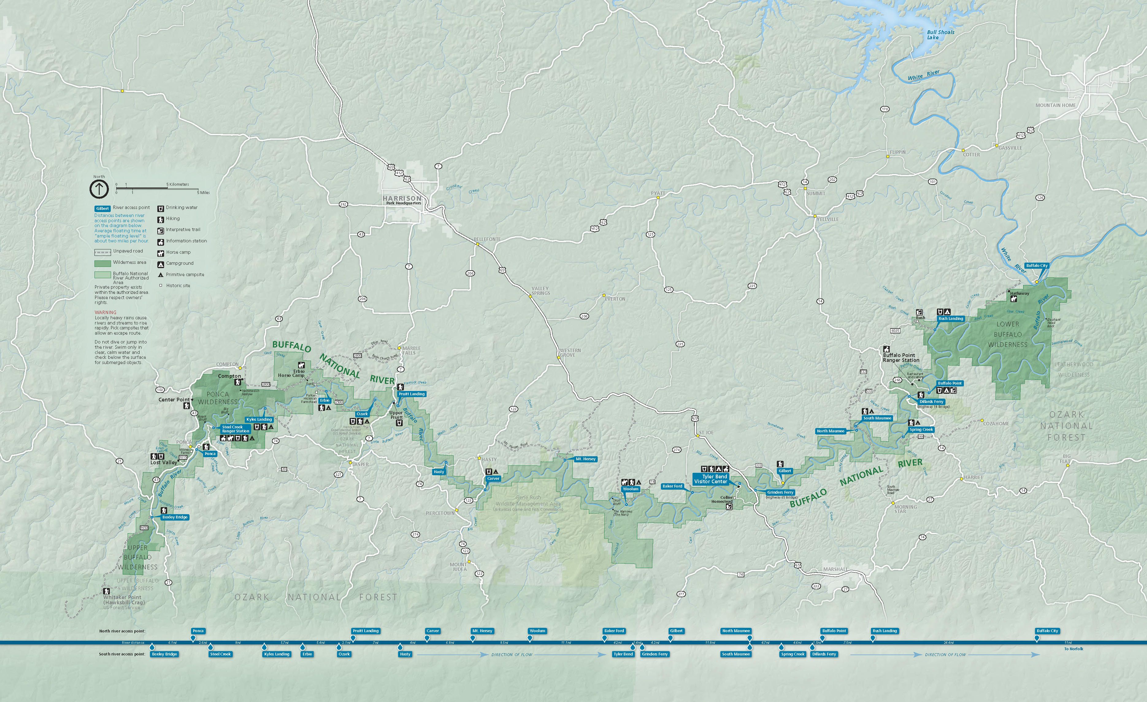 Buffalo National River Park Map