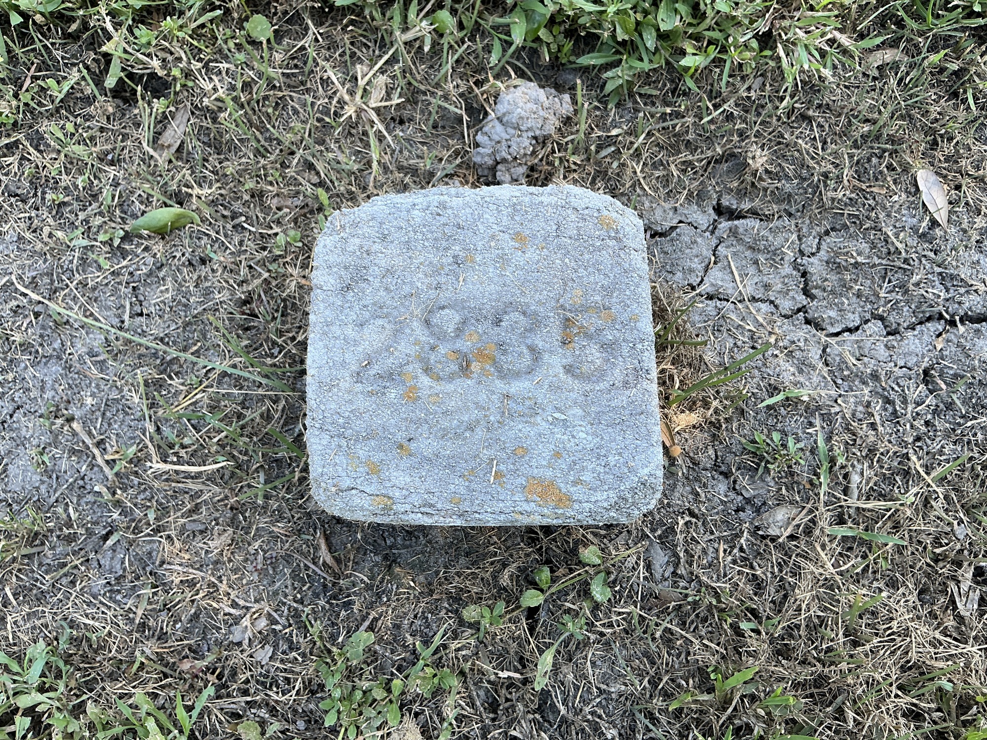 Top of flat marble marker
