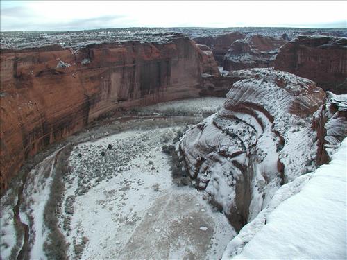 Exotic Species Removal Planning at Canyon de Chelly National Monument, Chinle, AZ - View at Sliding House Overlook
