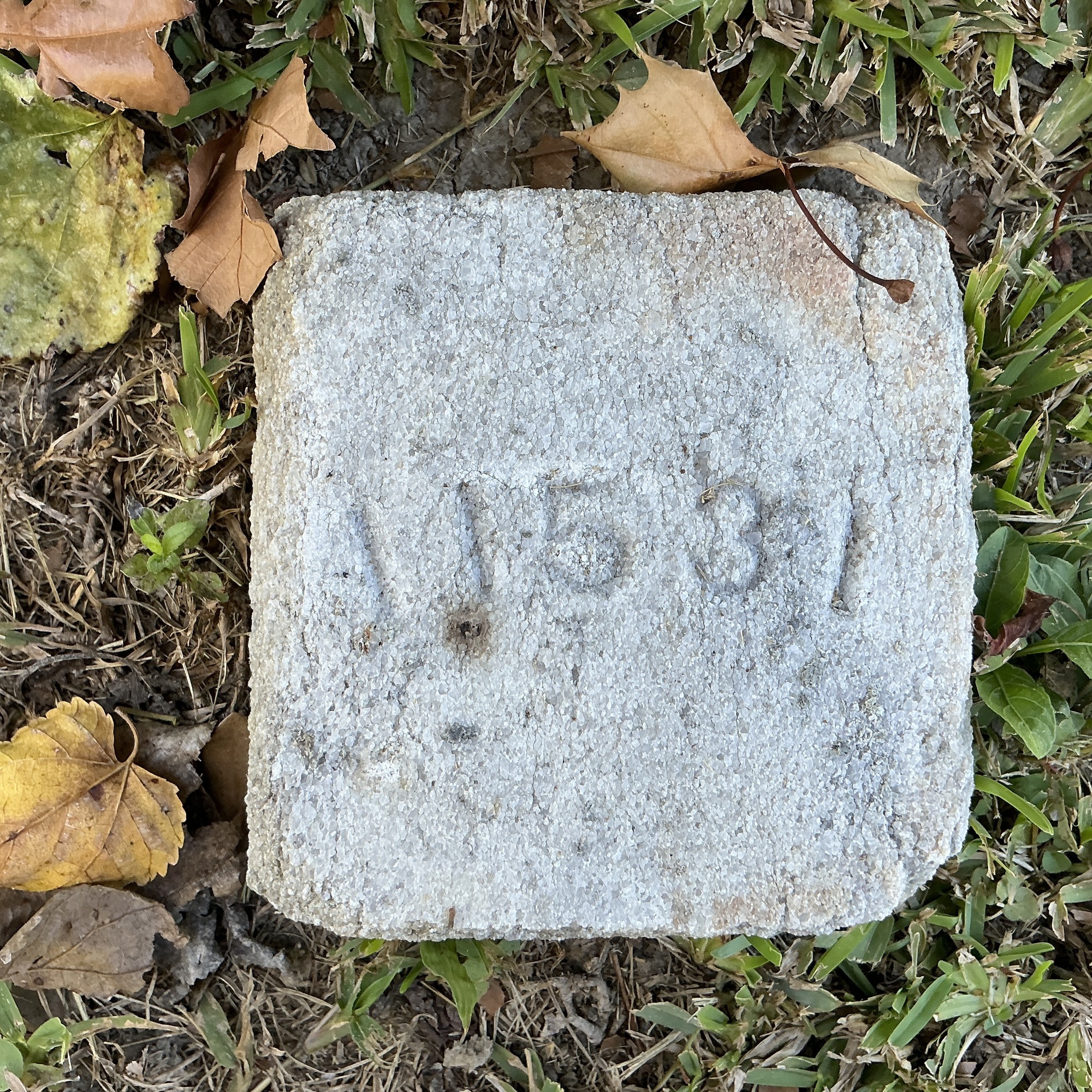 Top of flat marble marker