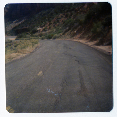 Section of road with crack in need of repair.