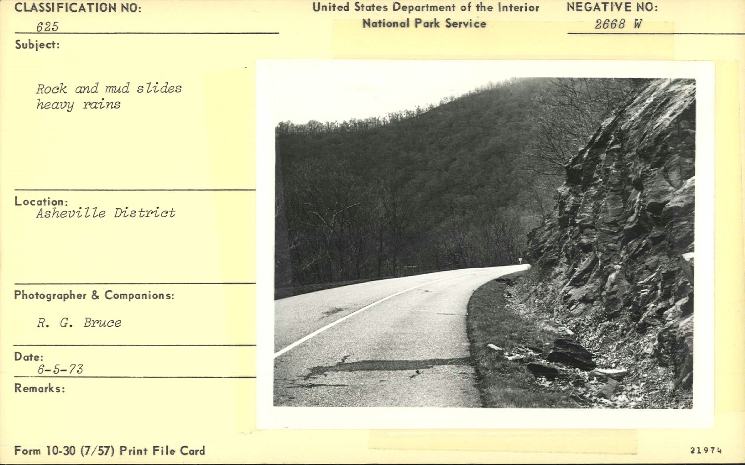 Rock and mud slides from heavy rains