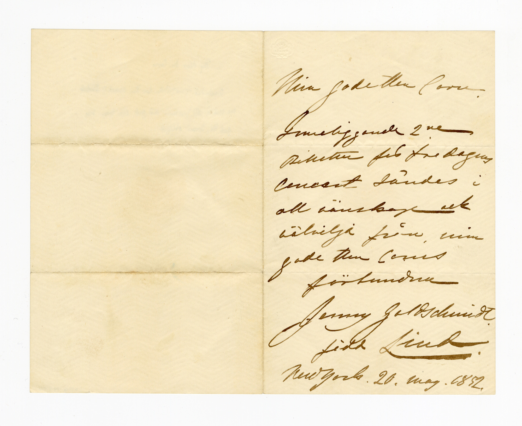 Manuscript letter