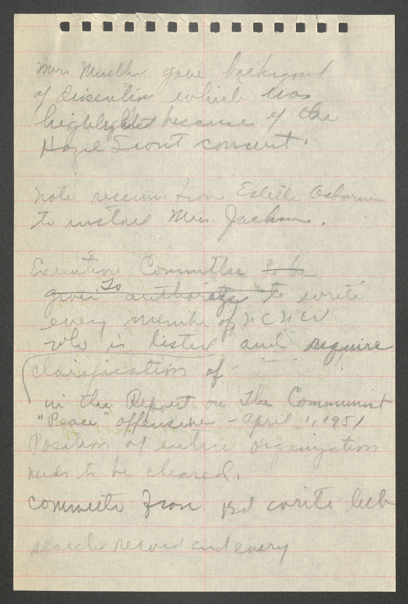 NCNW, meeting minutes, 1951