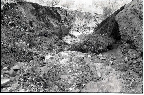 BW Photos of the damage from the Oak Creek flash flood of 1989.