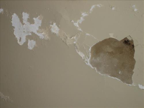 2011 Images of roof leaks and resulting action of covering artifacts in plastic to protect from water damage at Edison's home, Glenmont.