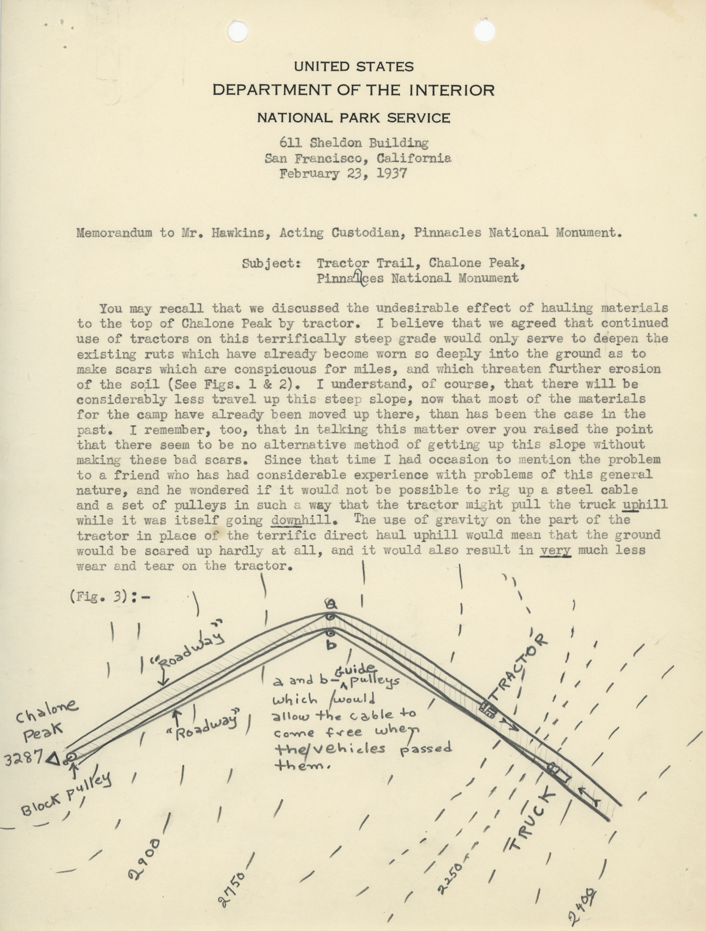 Chalone Peak Tractor Effects Memorandum
