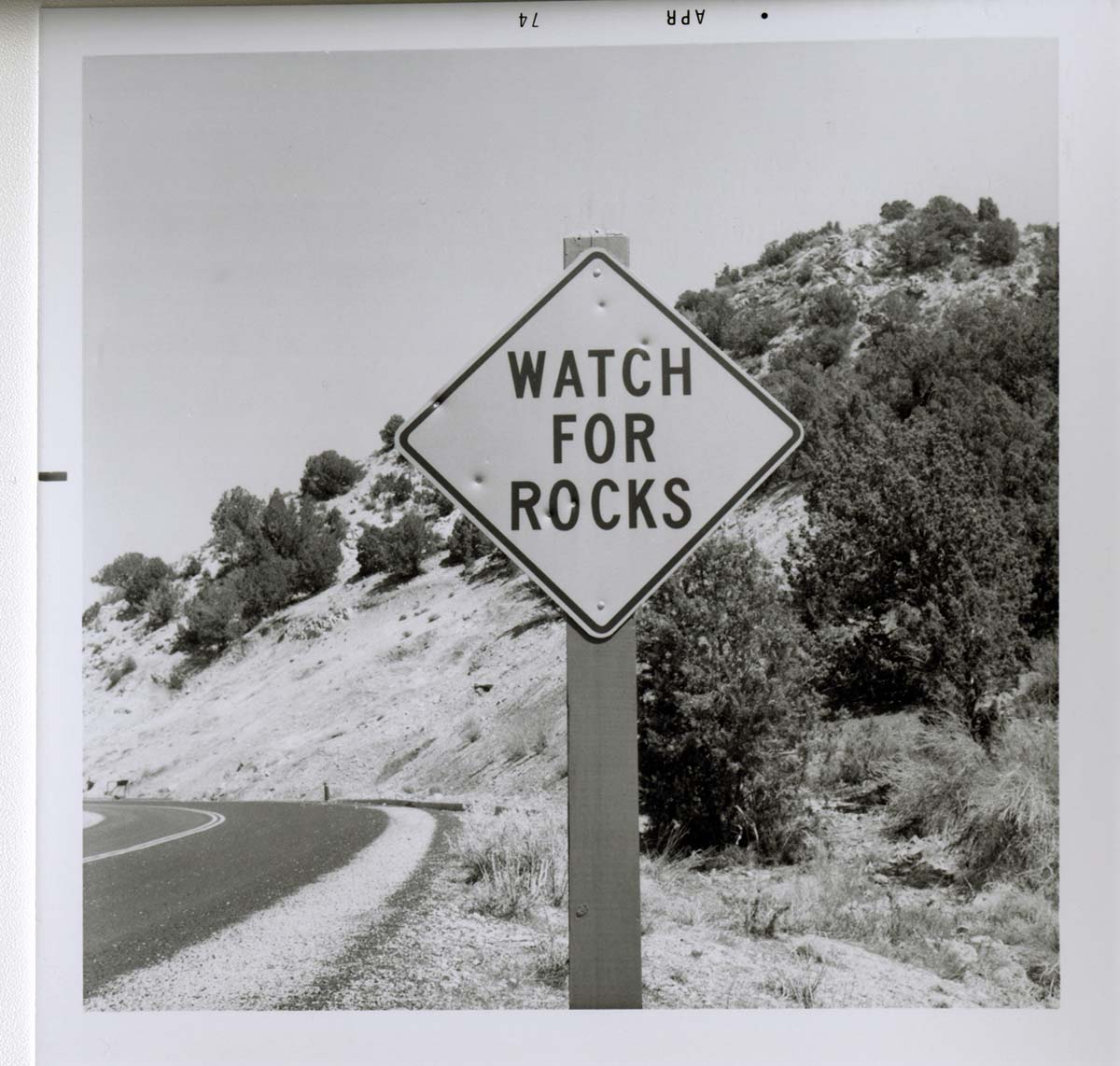 Road sign reading 'Watch for Rocks' in Kolob Canyon.