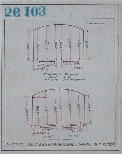 56103.LB--clearance sketches--Structures less than 8 feet from center line of track or less than 22 feet above top of rail [Group 07]