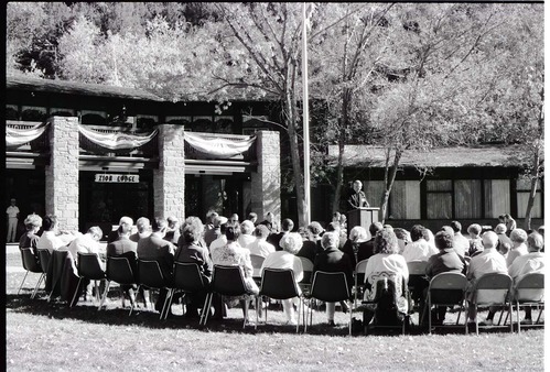 BW Photos of the Zion Lodge Rededication Ceremony.