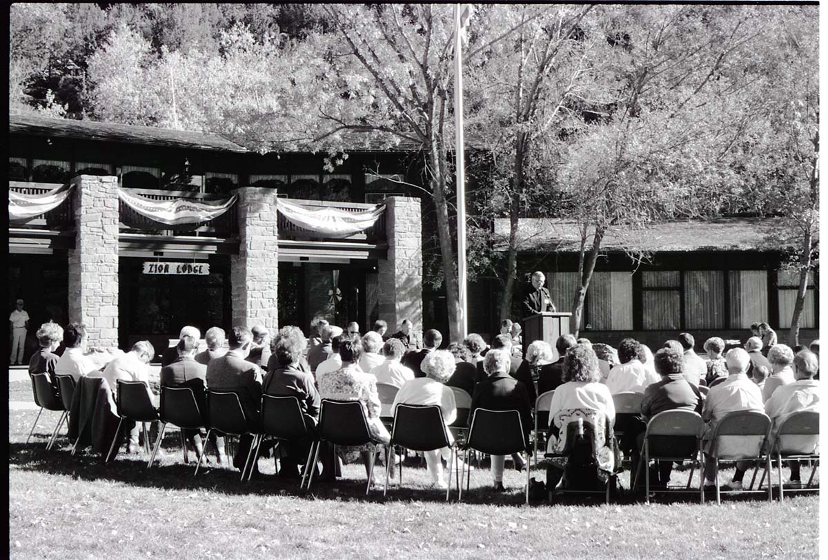 BW Photos of the Zion Lodge Rededication Ceremony.