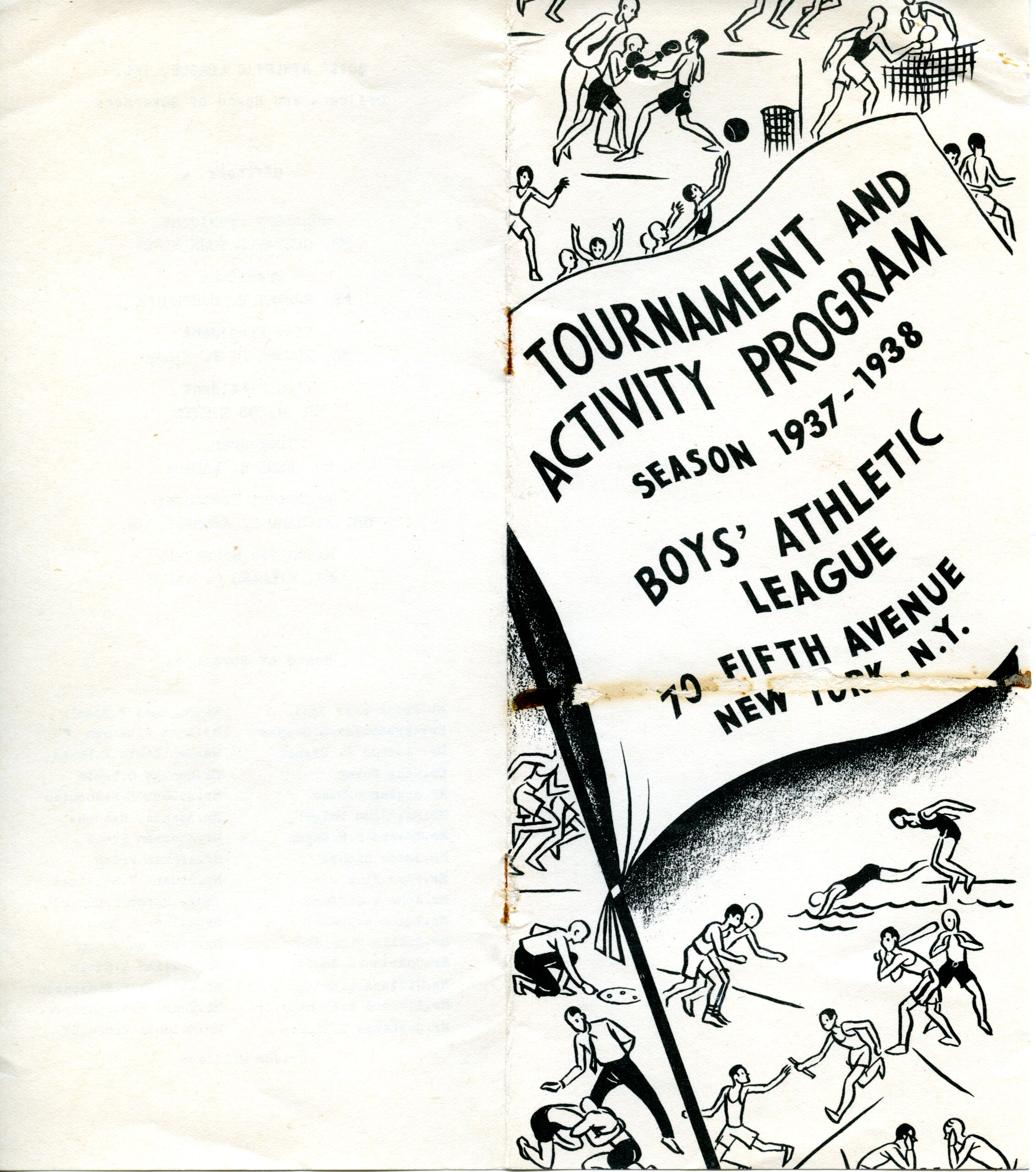 Booklet, Boys' Athletic League, 1938 p.2.tif