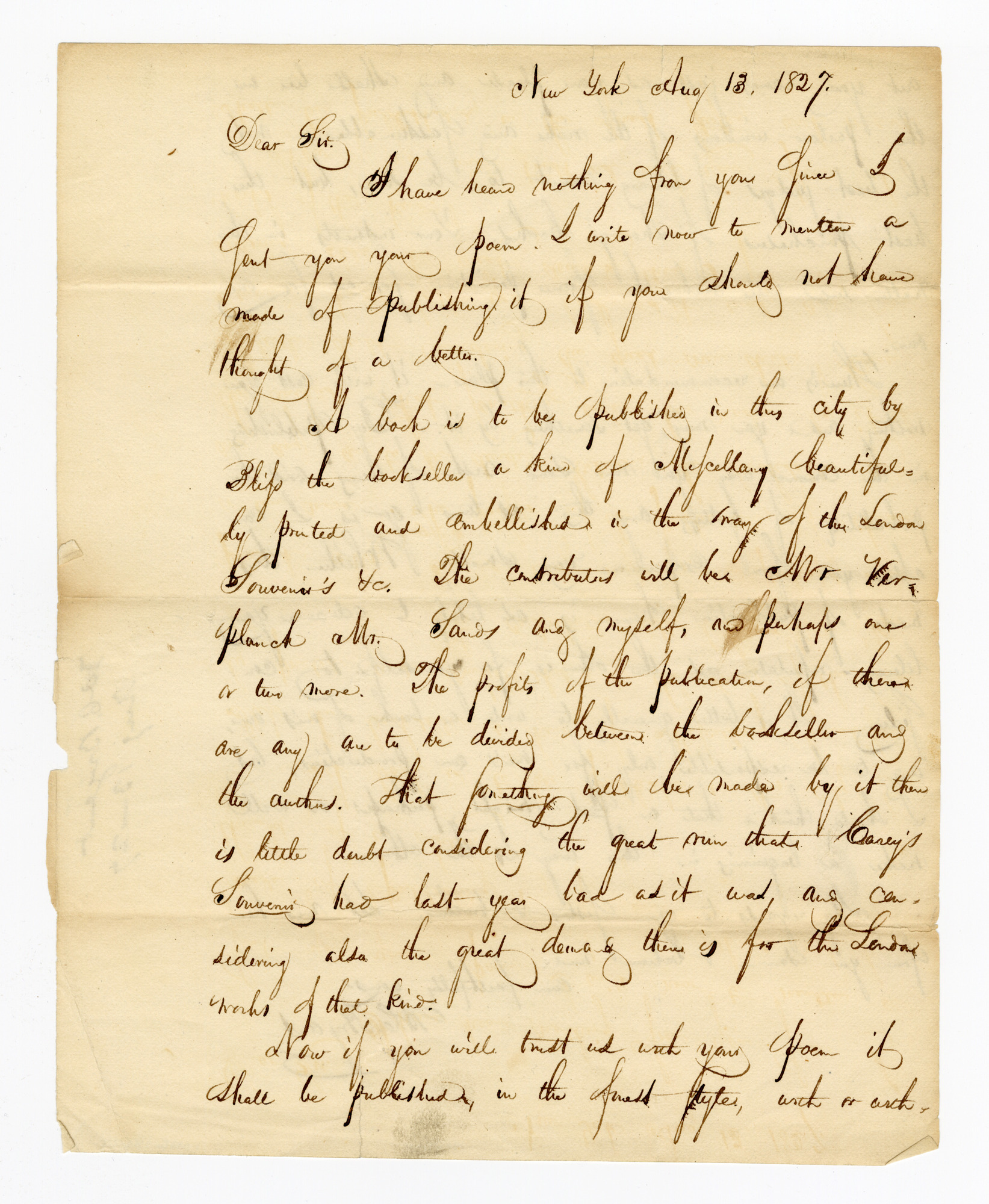 Manuscript letter