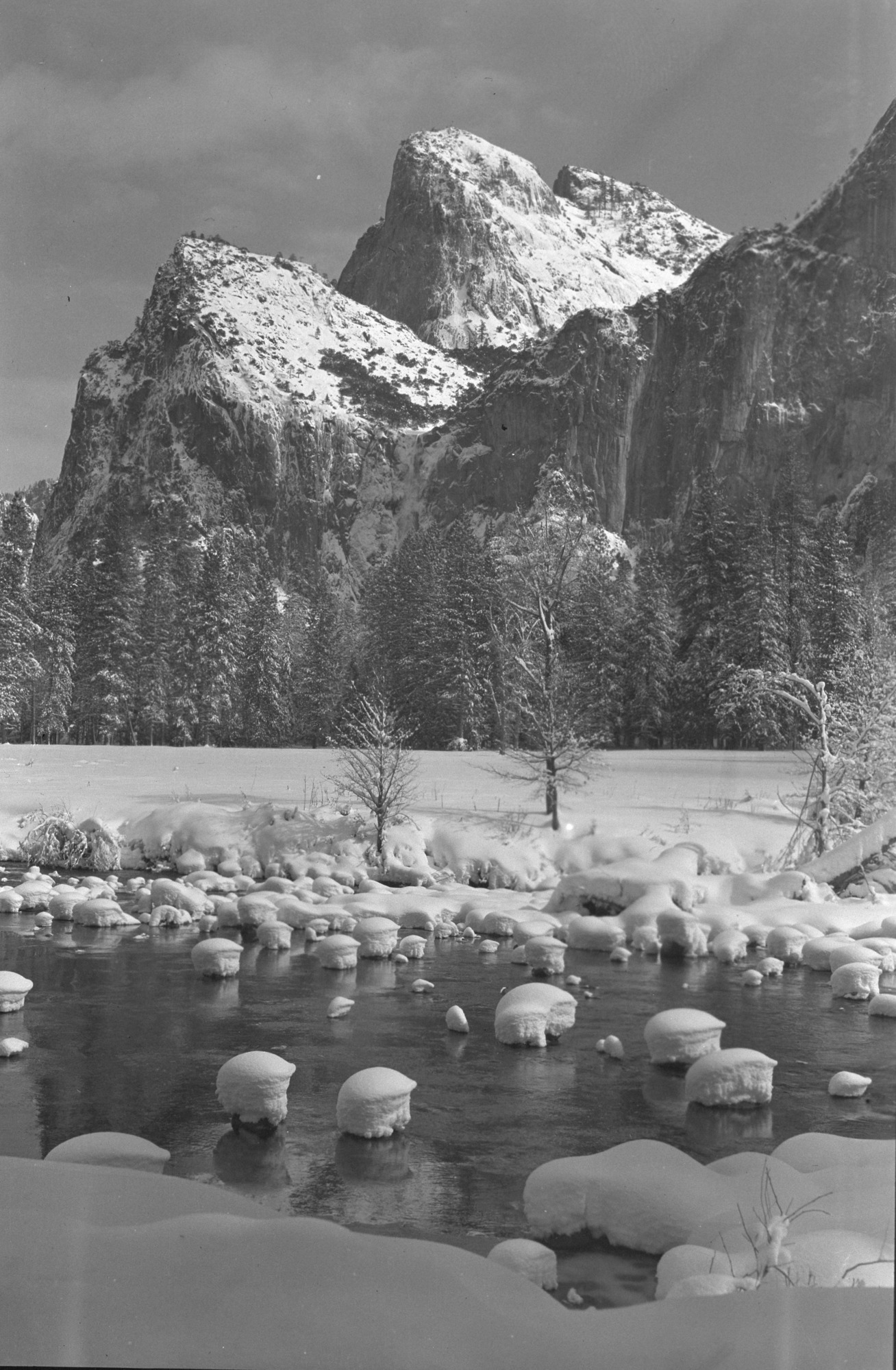 Cathedral Rocks & Bridalveil after storm.