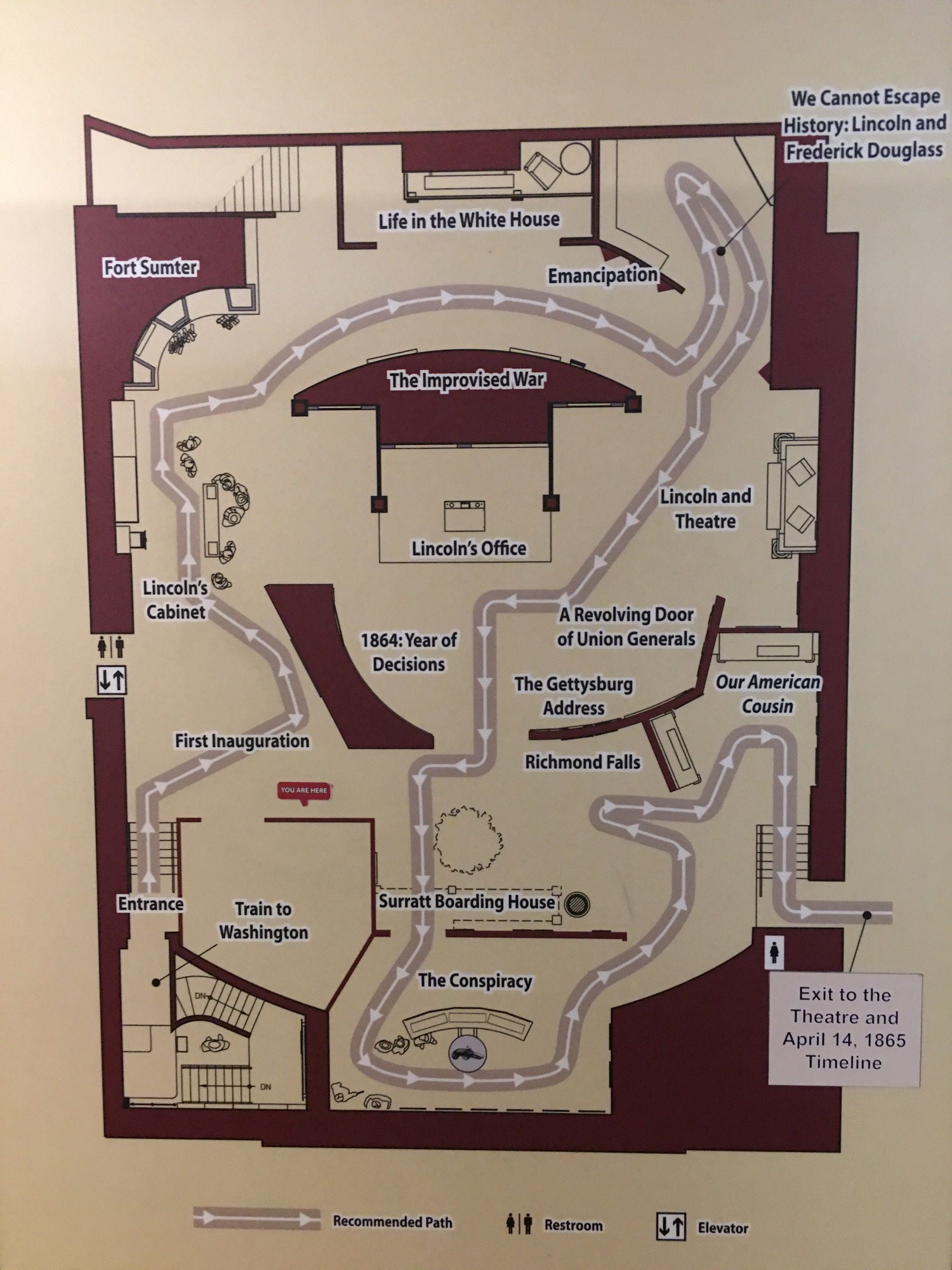 Floor plan of Ford's Theatre Museum Exhibit