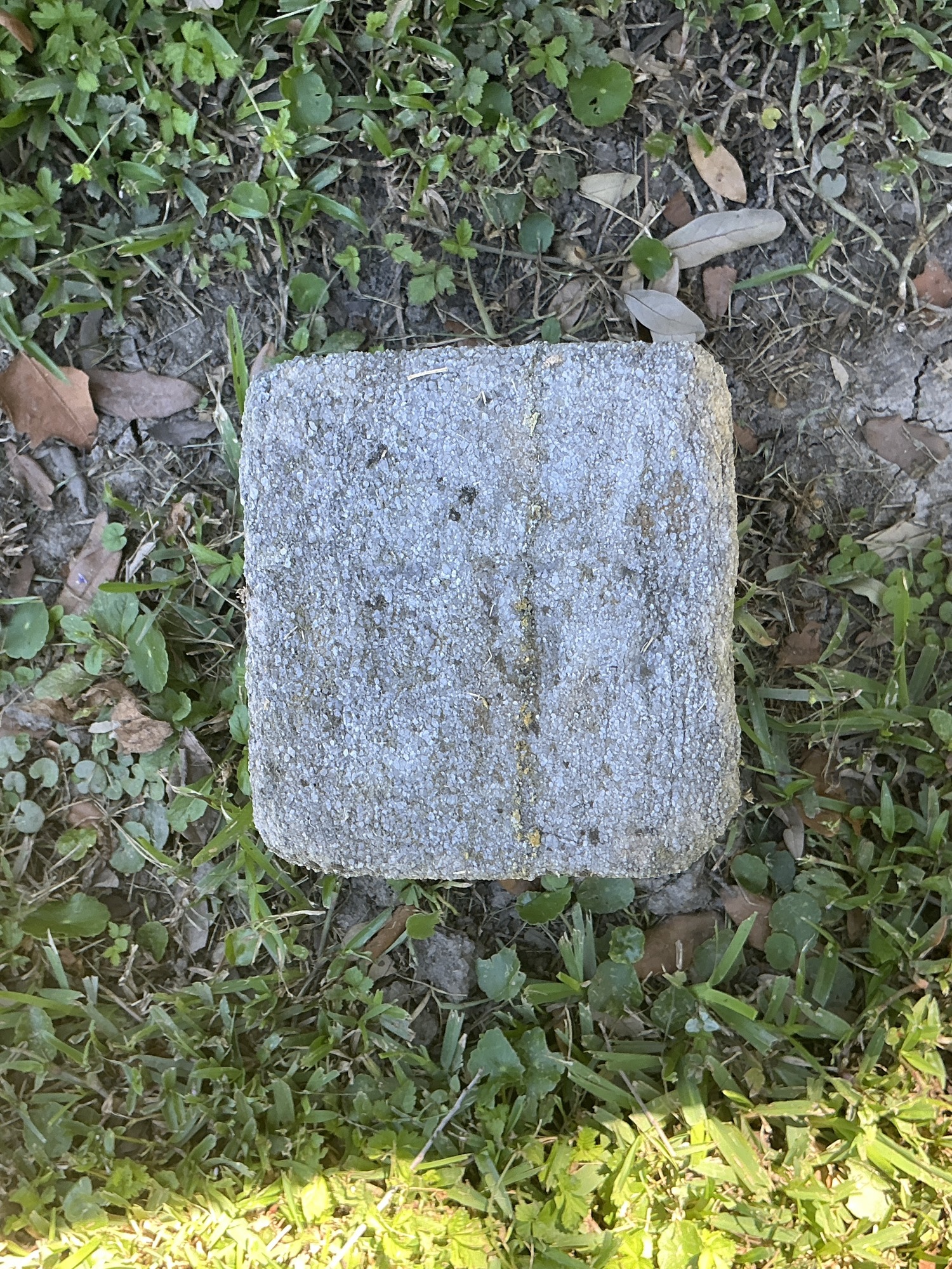 Top of flat marble marker