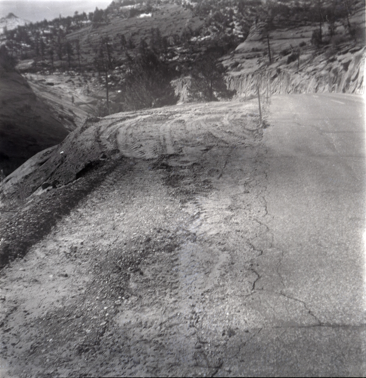 East side road repair and turn out construction.