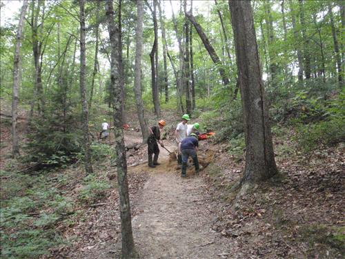 YCC crew performing work at Big South Fork NRRA, Summer of 2012.