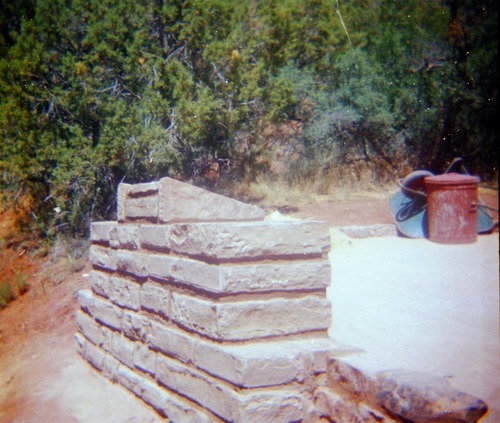 Color photos of trailside exhibits.